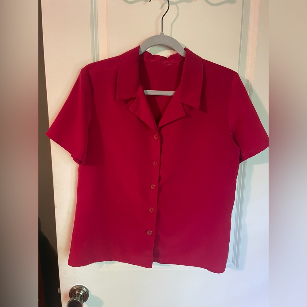 Red Vintage Blouse